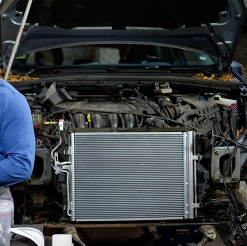car repaired with used radiator bought from BackToRoad Auto Parts