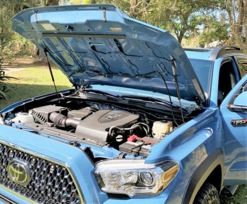 toyota tacoma hood open for repair