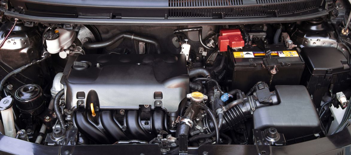 car installed with high quality used auto parts